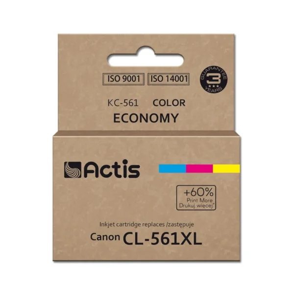 Actis KC-561 Ink (replacement for Canon CL-561XL; Supreme; 18 ml; cyan, magenta, yellow). Prints 60% more than OEM.