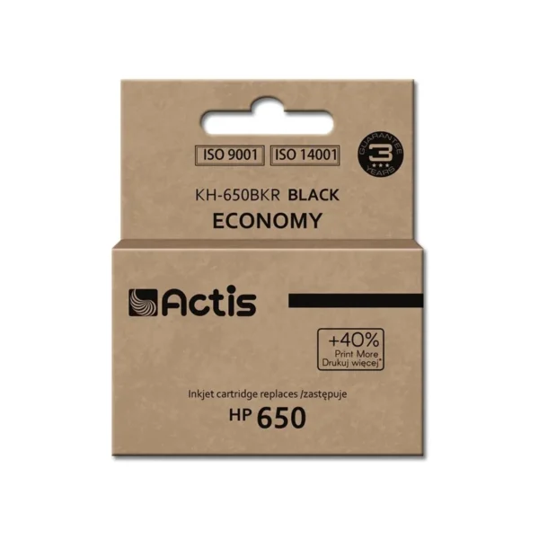 Actis KH-650BKR ink (replacement for HP 650 CZ101AE; Standard; 15 ml; black)