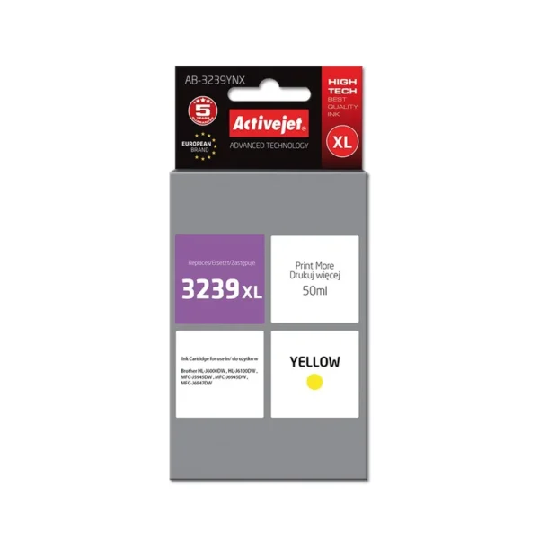 Activejet AB-3239YNX ink (replacement for Brother LC3239XLY; Supreme; 50 ml; yellow)