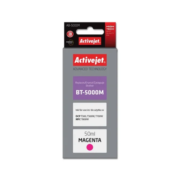 Activejet AB-5000M Ink Bottle (Replacement Brother BT-5000M; Supreme; 50 ml; 5000 pages, magenta)