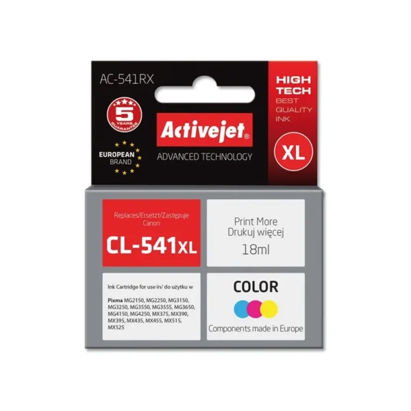 Activejet AC-541RX Ink (replacement for Canon CL-541XL; Premium; 18 ml; color)
