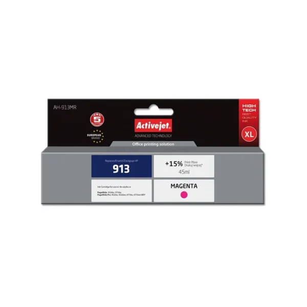 Activejet AH-913MR ink (replacement for HP 913 F6T78AE; Premium; 45 ml; magenta)