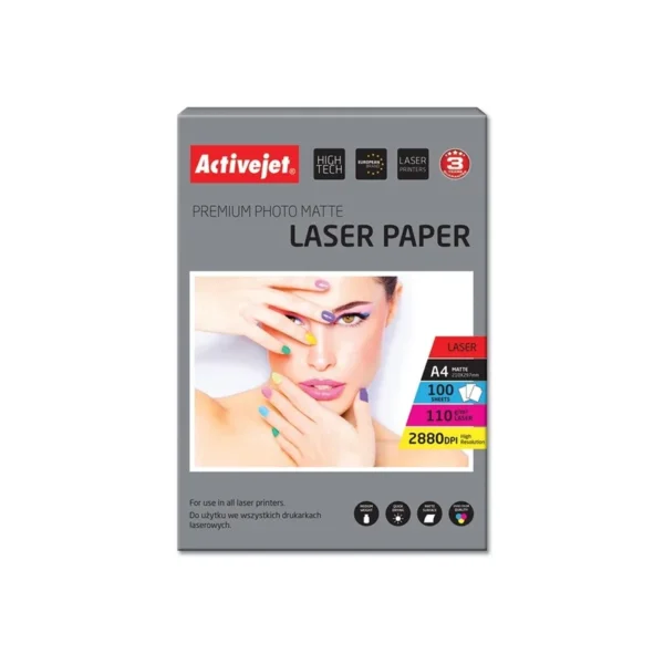 Activejet AP4-110M100L matte photo paper for laser printers; A4; 100 pcs
