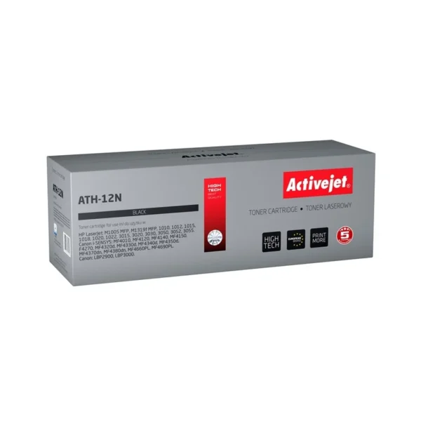 Activejet ATH-12N Toner (replacement for HP 12A Q2612A, Canon FX-10; Supreme; 2000 pages; black)
