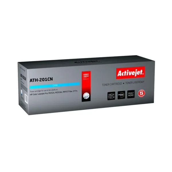 Activejet ATH-201CN toner for HP printer HP 201A CF401A CRG045 replacement; Supreme; 1400 pages; cyan
