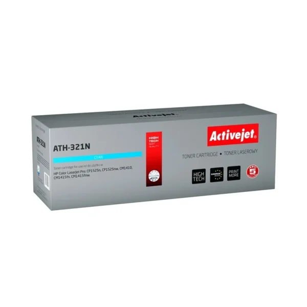 Activejet ATH-321N Toner (replacement for HP 128A CE321A; Supreme; 1300 pages; cyan)