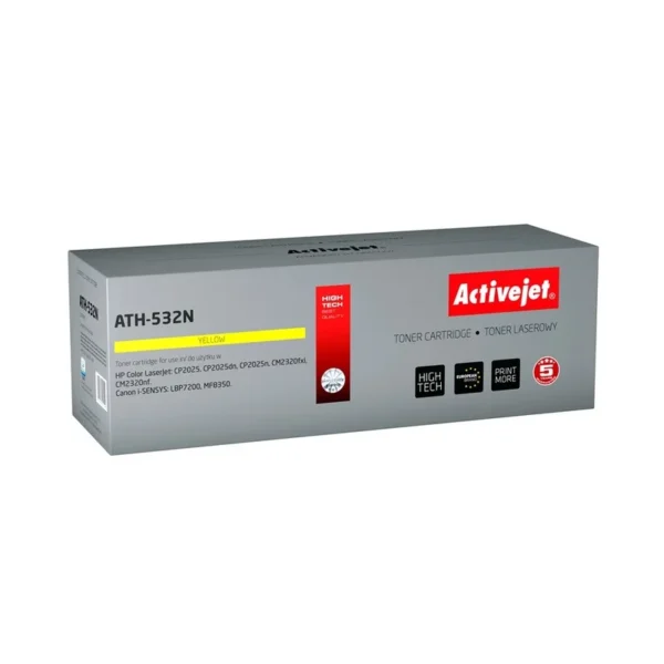 Activejet ATH-532N Toner (replacement for HP 304A CC532A, Canon CRG-718Y; Supreme; 2900 pages; yellow)