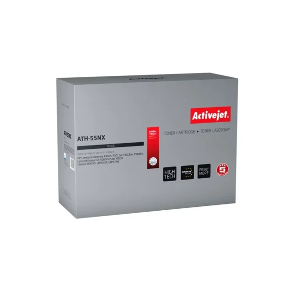 Activejet ATH-55NX Toner (replacement for HP 55X CE255X, Canon CRG-724H; Supreme; 12500 pages; black)