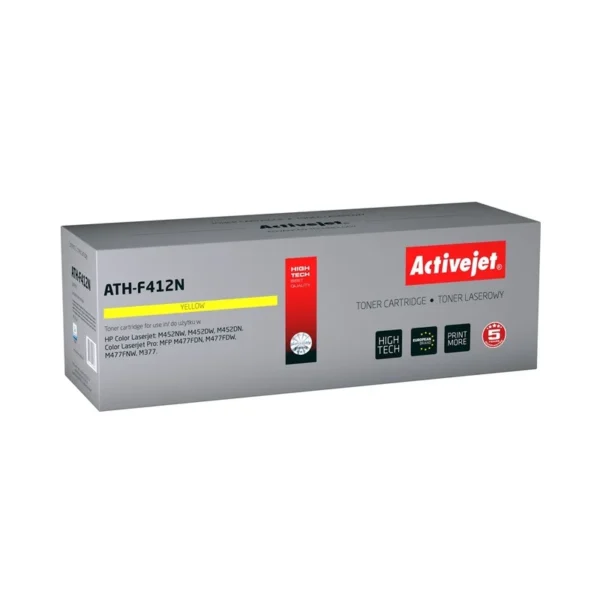 Activejet ATH-F412N toner (replacement for HP 410A CF412A; Canon CRG 046 Y 1247C002; Supreme; 2300 pages; yellow)