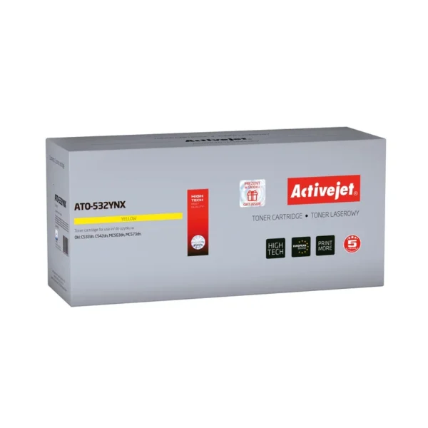 Activejet ATO-532YNX toner (replacement for OKI 46490605; Supreme; 6000 pages; yellow)