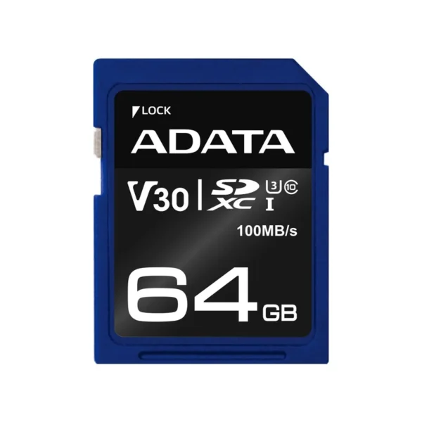 ADATA ASDX64GUI3V30S-R memory card 64 GB SDXC UHS-I Class 10