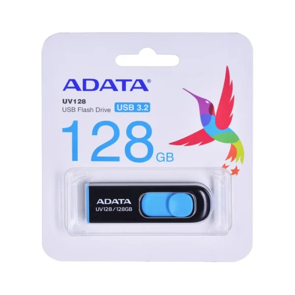 ADATA DashDrive UV128 128GB USB flash drive USB Type-A 3.2 Gen 1 (3.1 Gen 1) Black, Blue