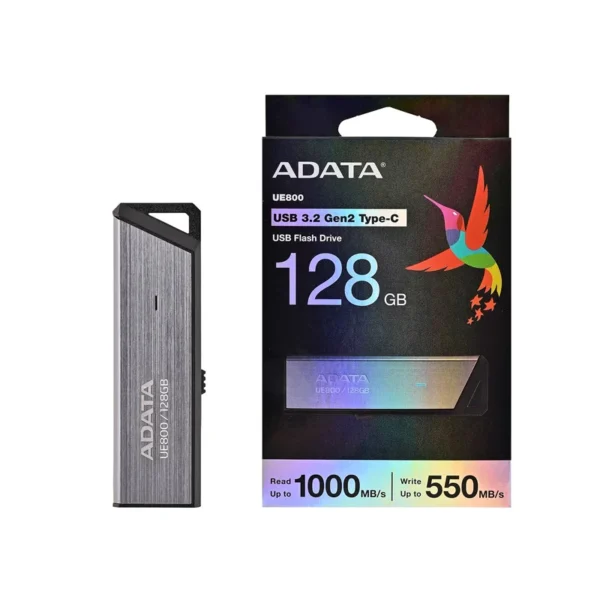 ADATA UE800 USB flash drive 128 GB USB Type-C 3.2 Gen 2 (3.1 Gen 2) Silver