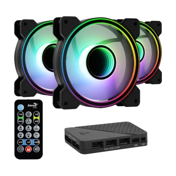 Aerocool Mirage 12 ARGB Pro Computer case Cooling set 12 cm Black