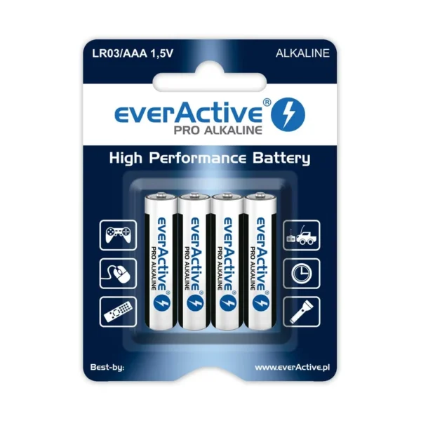 Alkaline batteries everActive Pro Alkaline LR6 AA - blister card - 4 pieces