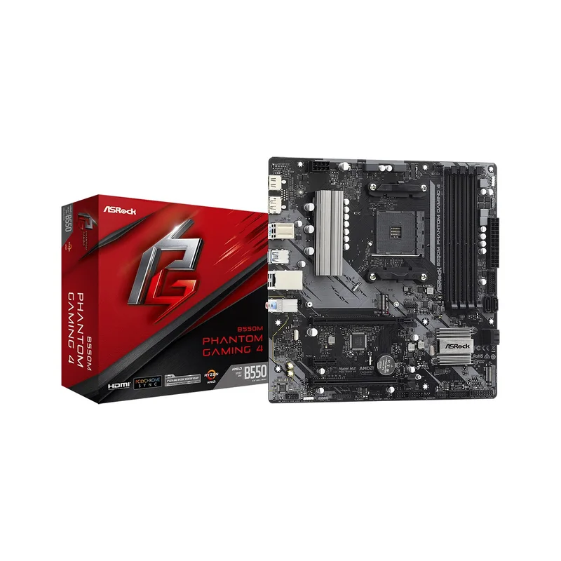 Asrock B550M Phantom Gaming 4 Socket AM4 micro ATX AMD B550