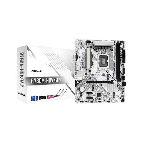 Asrock B760M-HDV/M.2 motherboard Intel B760 LGA 1700 micro ATX