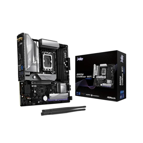 Asrock B860M LiveMixer WiFi Intel B860 LGA 1851 (Socket V1) micro ATX