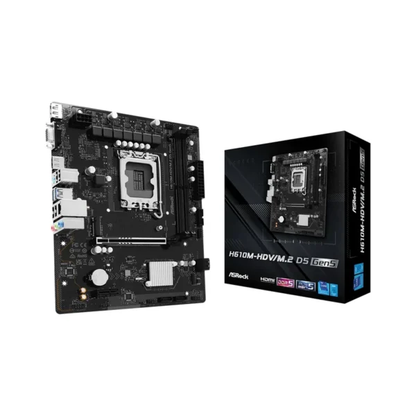 Asrock H610M-HDV/M.2 D5 Gen5 Intel H610 LGA 1700 micro ATX
