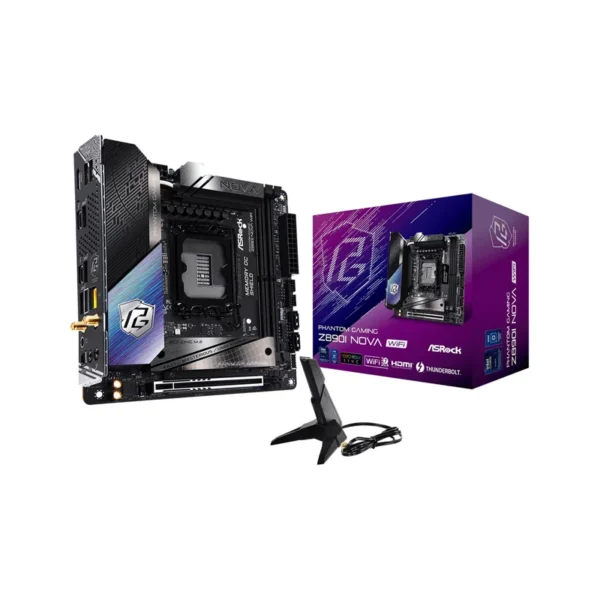 Asrock Phantom Gaming Z890I Nova WiFi Intel Z890 LGA 1851 (Socket V1) mini ITX