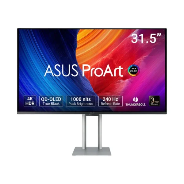ASUS ProArt OLED PA32UCDM computer monitor 80 cm (31.5") 3840 x 2160 pixels 4K Ultra HD QD-OLED Silver