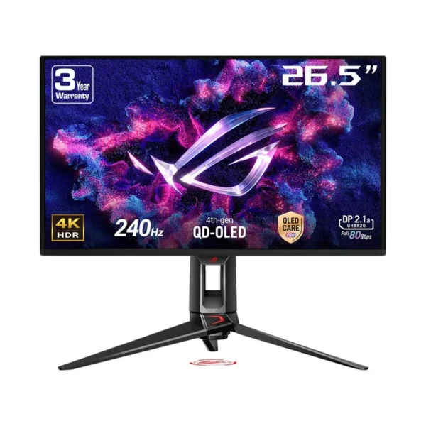 ASUS ROG Swift OLED PG27UCDM computer monitor 67.3 cm (26.5") 3840 x 2160 pixels 4K Ultra HD QD-OLED Black
