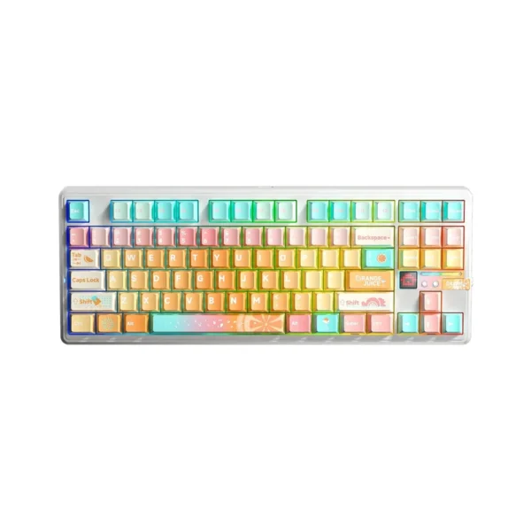 AULA Gasket F87 Pro V2 Orange Soda Kailh Meteorite Ice Cream RGB Keyboard