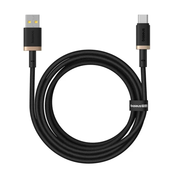 Baseus Dura USB Type A to Type C 60 W fast charging cable 2 m Black, Gold