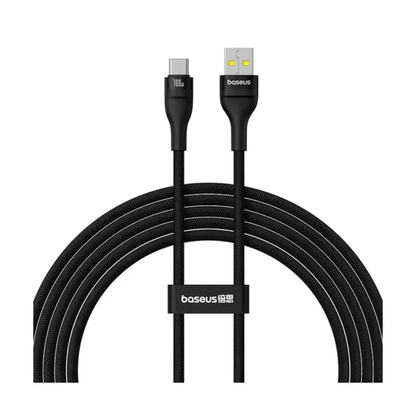 Baseus Flash 2 USB A to USB C fast charging cable 2 m 100 W Black