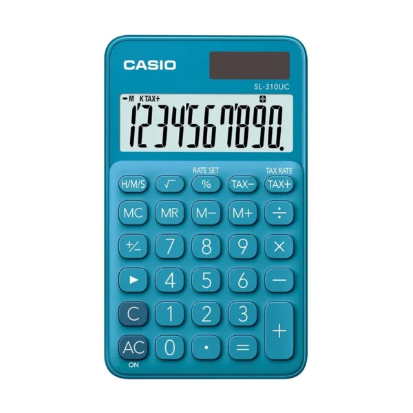 CASIO CALCULATOR POCKET SL-310UC-BU BLUE, 10 DIGITAL DISPLAY