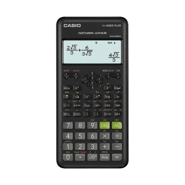 CASIO CALCULATOR SCIENTIFIC FX-350ESPLUS-2 BLACK, 12 DIGIT DISPLAY