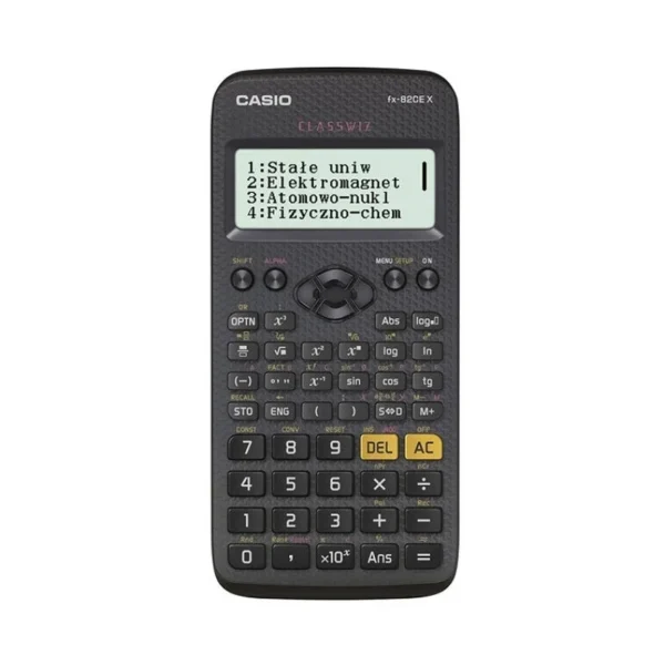 CASIO CALCULATOR SCIENTIFIC FX 82CEX BLACK, 12-DIGIT DISPLAY