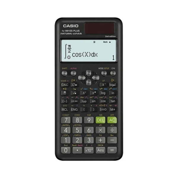 CASIO CALCULATOR SCIENTIFIC FX 991ES PLUS 2 BLACK, 12-DIGIT DISPLAY