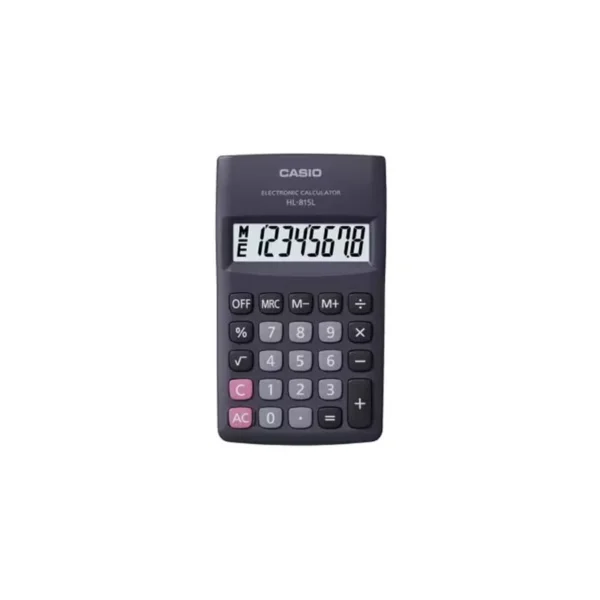 CASIO HL-815L-BK BOX pocket calculator, 8-digit, 69.5x118mm, black