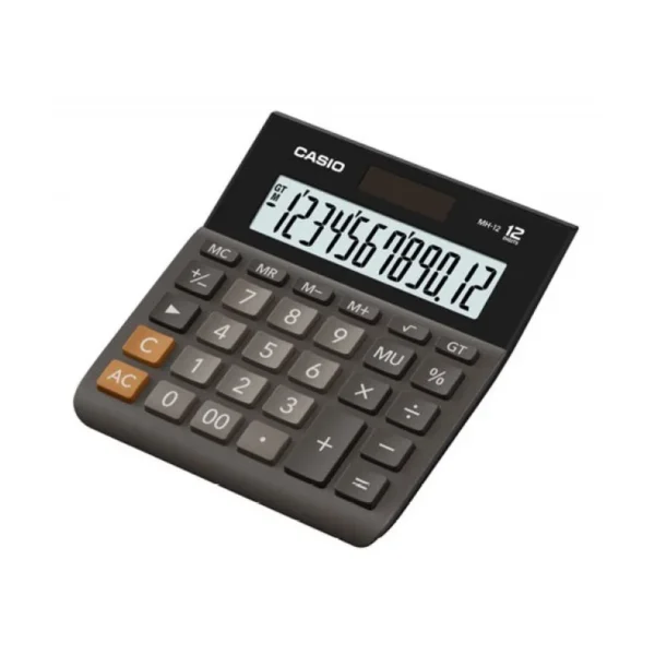 Casio MH-12BK-S 12-digit black office calculator