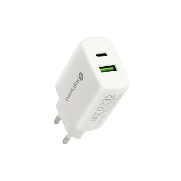 Charger 1 x USB Quick Charge 3.0, 1 x USB-C PD PPS 25W white