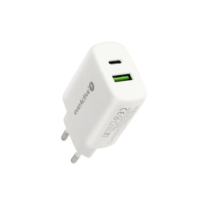 Charger 1 x USB Quick Charge 3.0, 1 x USB-C PD PPS 25W white