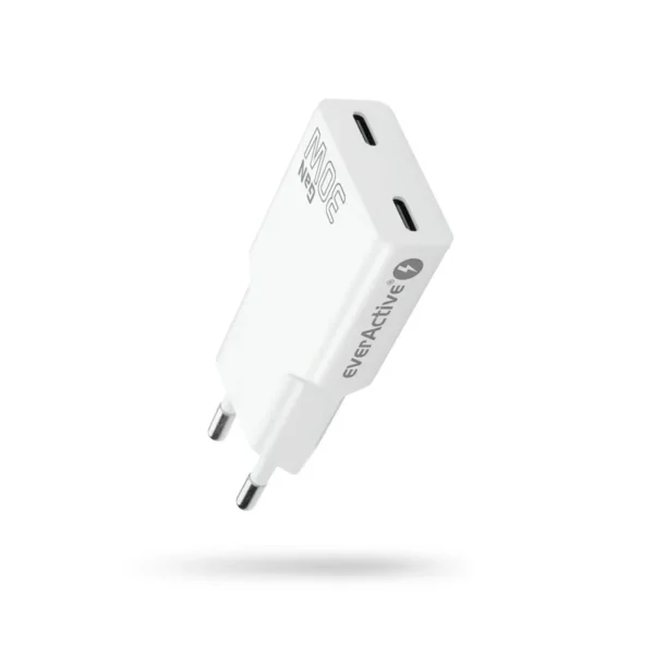 Charger 2 x USB-C Quick Charge 4+ 30W SUPER SLIM white