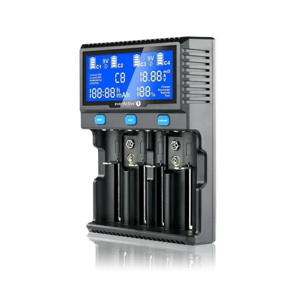 Charger for cylindrical Li-ion and Ni-MH batteries everActive UC-4200