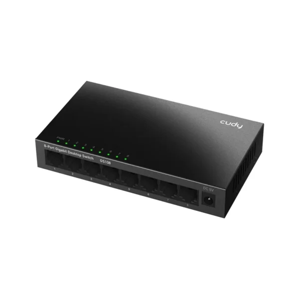 Cudy GS108 network switch Unmanaged Gigabit Ethernet (10/100/1000) Black