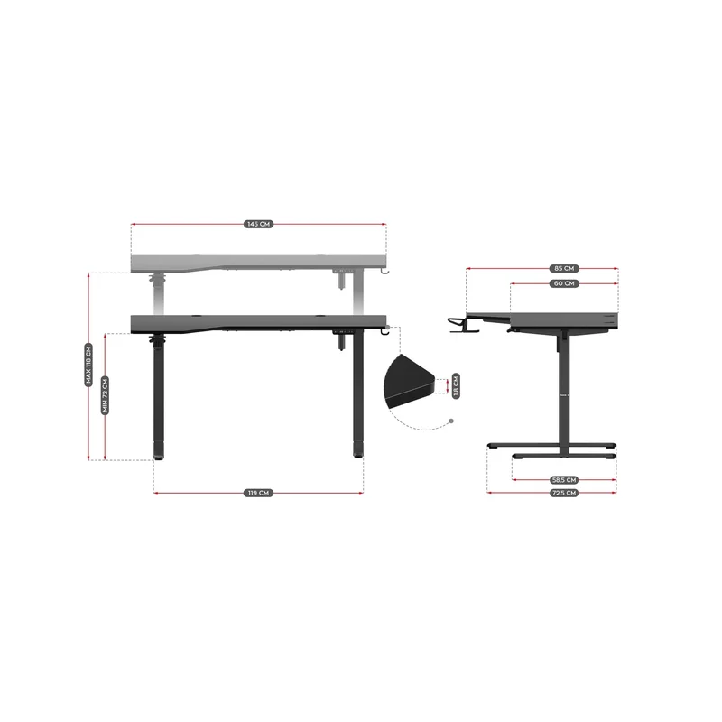 Electric desk - Huzaro Hero 9.1