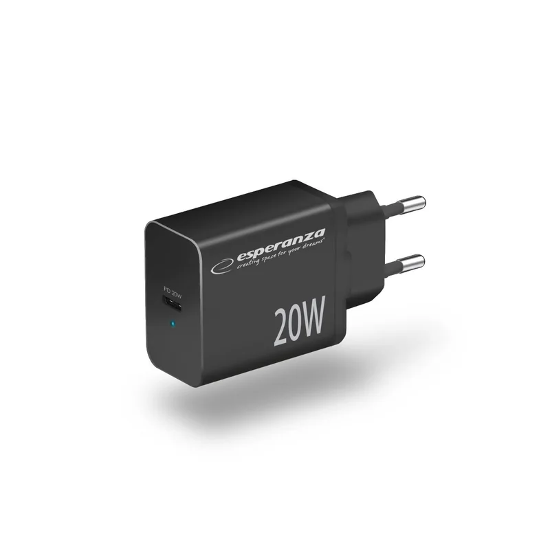 Esperanza EZC104K mains charger 20W Black