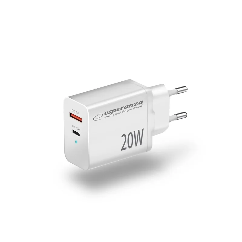 Esperanza EZC105W mains charger 20W White