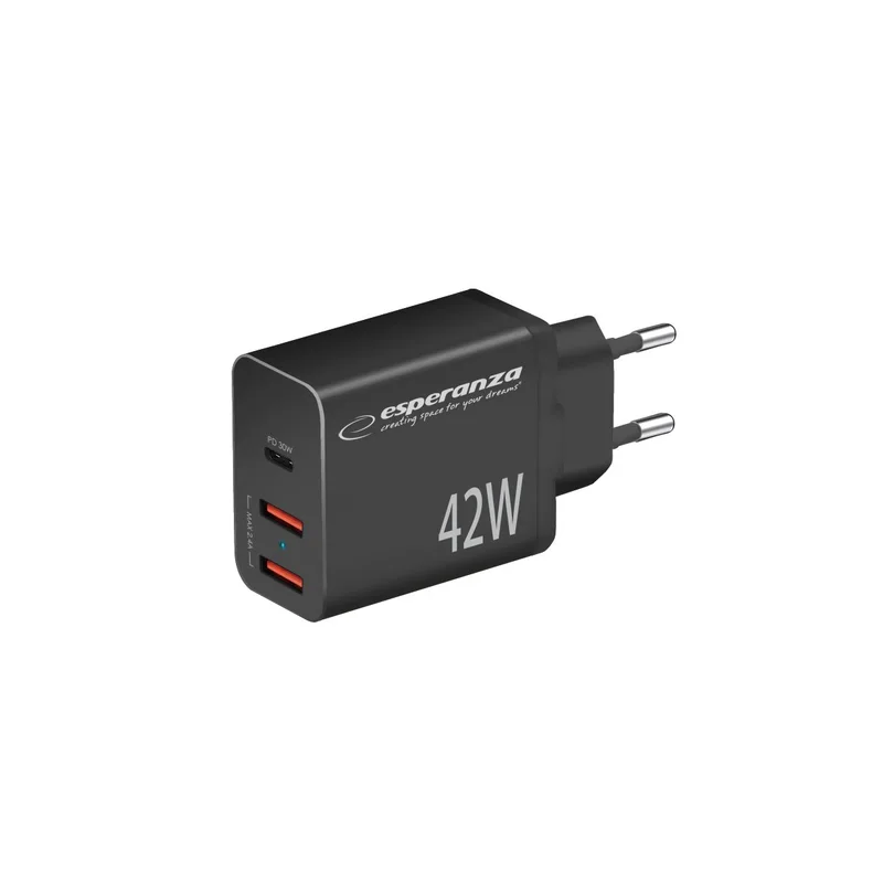 Esperanza EZC106K mains charger 42W Black