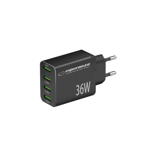 Esperanza EZC107K mains charger 36W Black