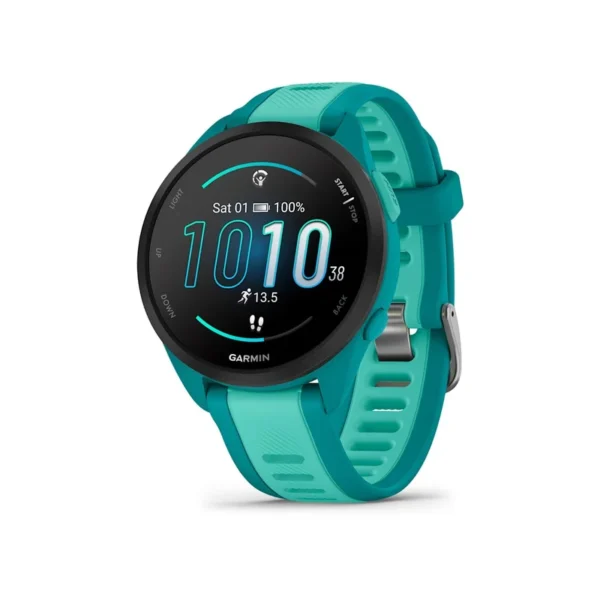 Garmin Forerunner 165 Music 3.05 cm (1.2") AMOLED 43 mm Digital 390 x 390 pixels Touchscreen Turquoise GPS (satellite)