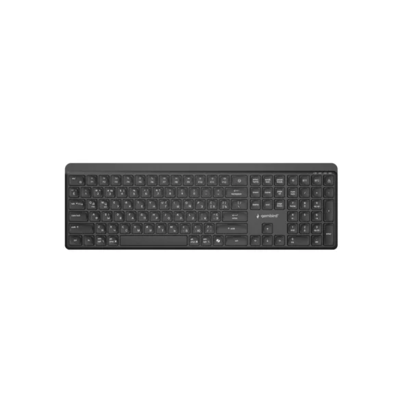 Gembird KB-WPS-03-CYRL Dual-mode pro-business slim wireless keyboard, 2.4G+BT, RU layout