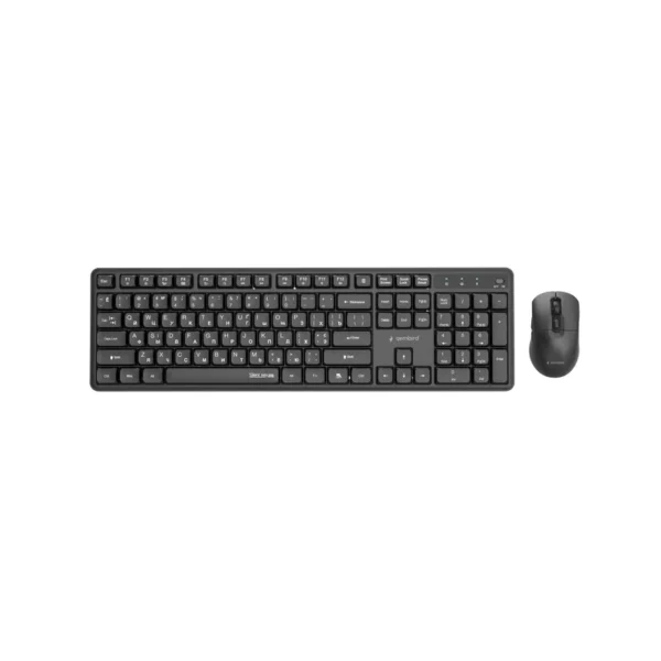 Gembird KBS-WMS-01-CYRL Silent key Pro Business wireless desktop set, black, RU layout