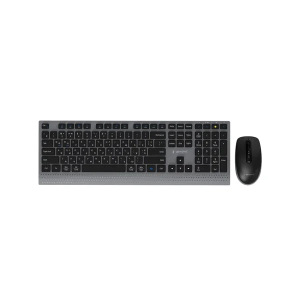 Gembird KBS-WPS-02-CYRL Dual-mode slim wireless desktop set, 2.4G+BT, RU layout
