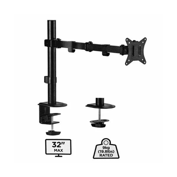 Gembird MA-D1-01 monitor mount / stand 81.3 cm (32") Black Desk